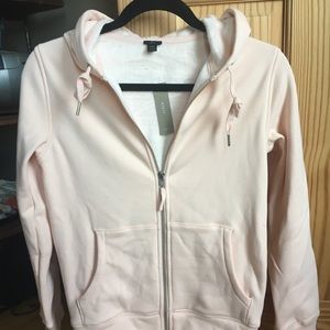 J.Crew Velour-Lined Hoodie Sweatshirt